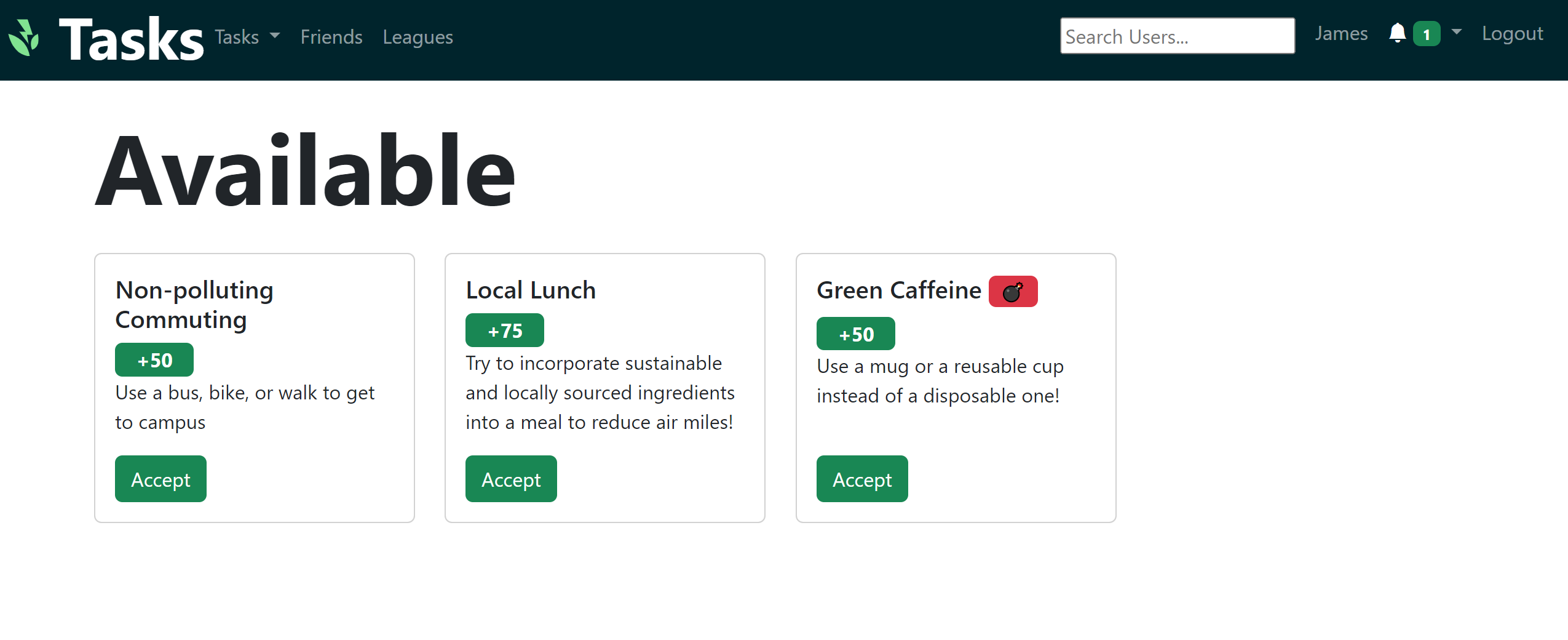Available tasks picture