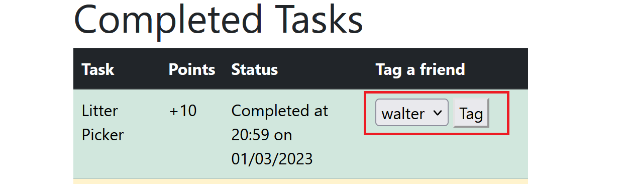 Completed tasks pictures